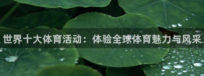 欧亿体育官方正版app集团官网网址：世界十大体育活动：体验全